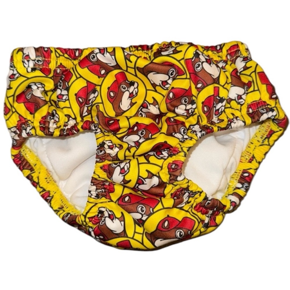 Buc-ee’s Cartoon Print Yellow Swim Diaper Cover 18 Months